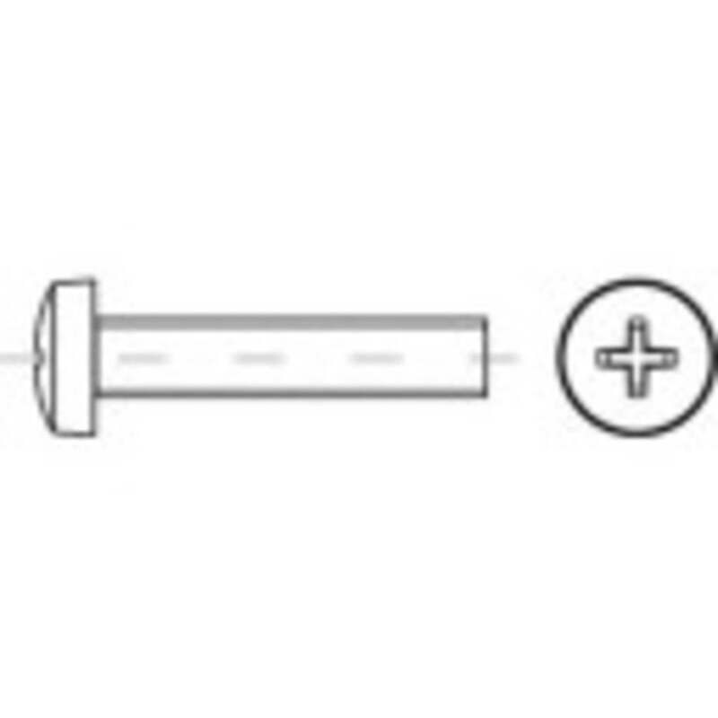 TOOLCRAFT Linsenschrauben Schrauben Edelstahl Phillips Kreuz M4 5mm 1000 Stück - 4053199457809