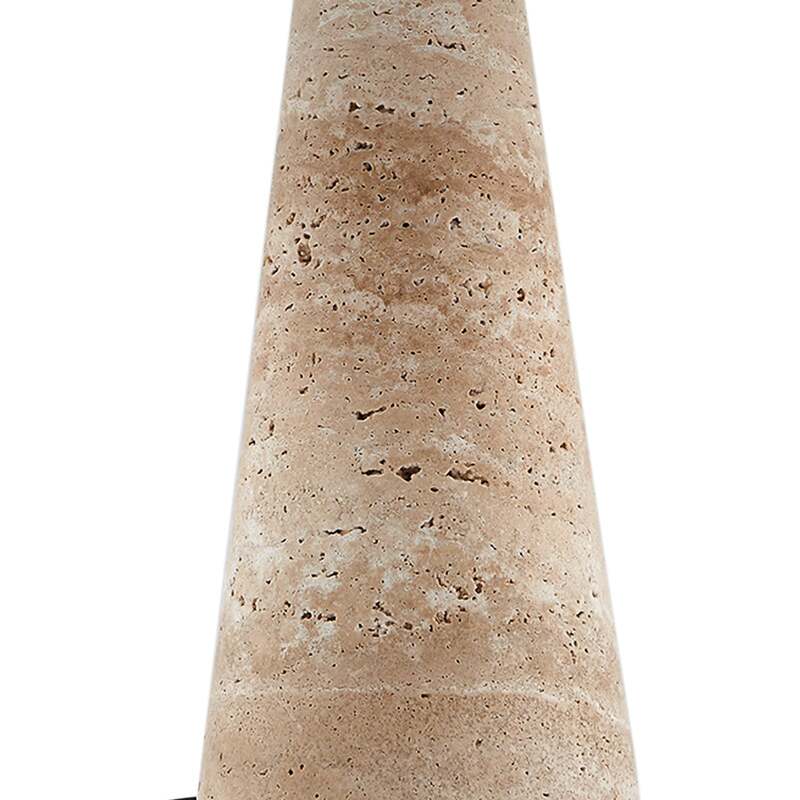 Lindby Tischleuchte Magritt beige Metall Stein 41 cm E27 Schalter am Kabel - 4251911793758