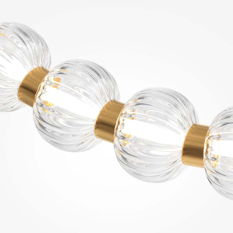 Maytoni Deckenleuchte Amulet LED Hängeleuchte Lampe gold klar 120x9cm 3000K - 4099776087205
