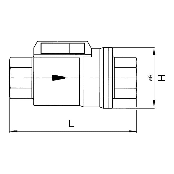 Riegler Sperrventil Rückschlagventil Pneumatikventil NC Messing NBR Rp1 DN25 - 4047322079136
