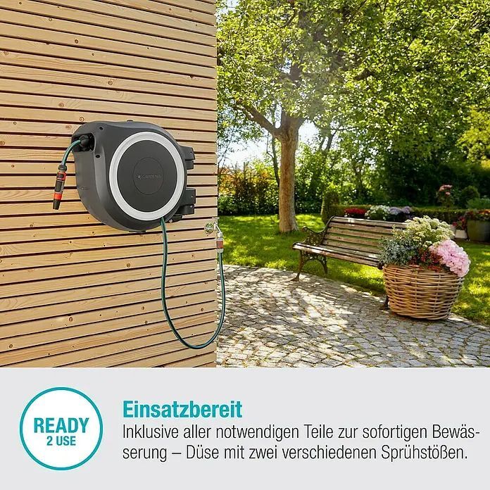 Gardena Wand-Schlauchbox RollUp XL 35m Schlauch mit Diebstahlschutz Schlauch - 4066407004948