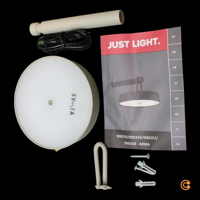 Just Light Wandleuchte Wandlampe LED Greige Dimmbar Leuchte Lampe 1-flammig - 4043689002572