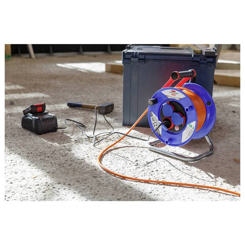 Brennenstuhl Kabeltrommel 25m orange Schutzkontakt-Stecker 3-fach IP44 - 4007123683086
