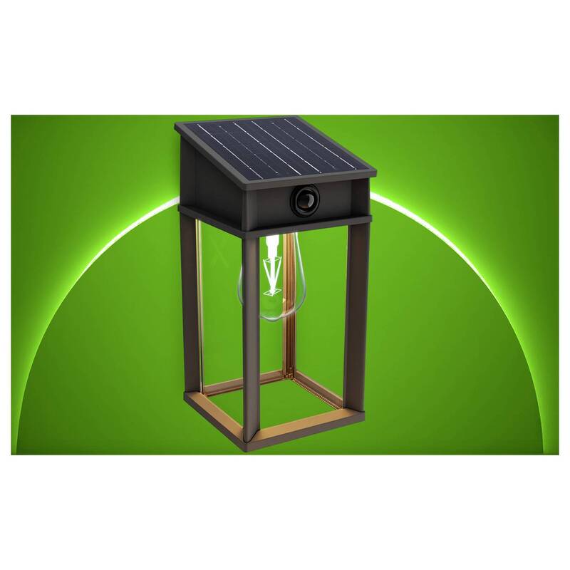 Philips Solar-Außenwandleuchte Geri mit Bewegungsmelder LED 3.2 W Schwarz - 8720169361829