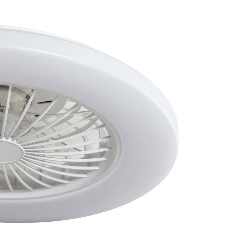 Lindby LED-Deckenventilator Vedin DC 49 cm dimmbar Fernbedienung weiß - 4255830901874