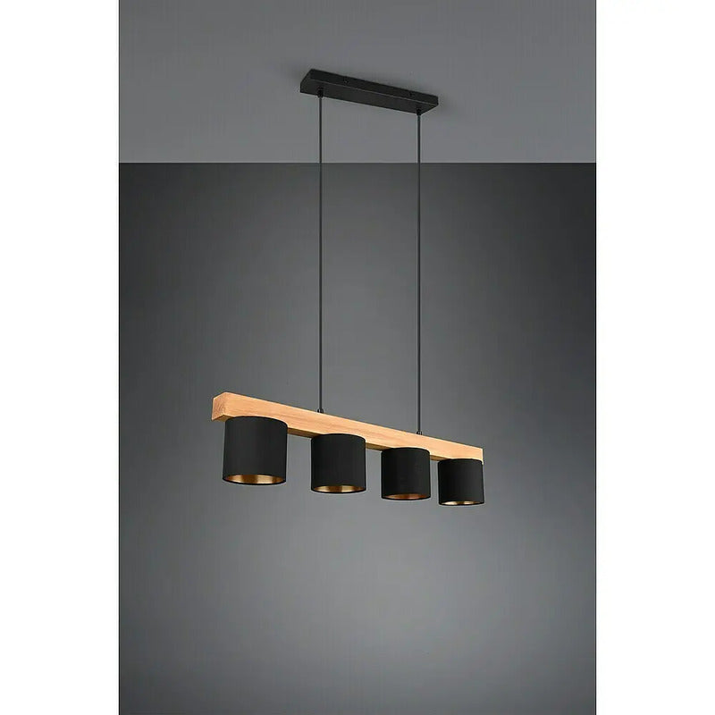 Reality Pendelleuchte Cameron Hängelampe LED 4-flammig naturbelassen 75x12cm - 4017807502923