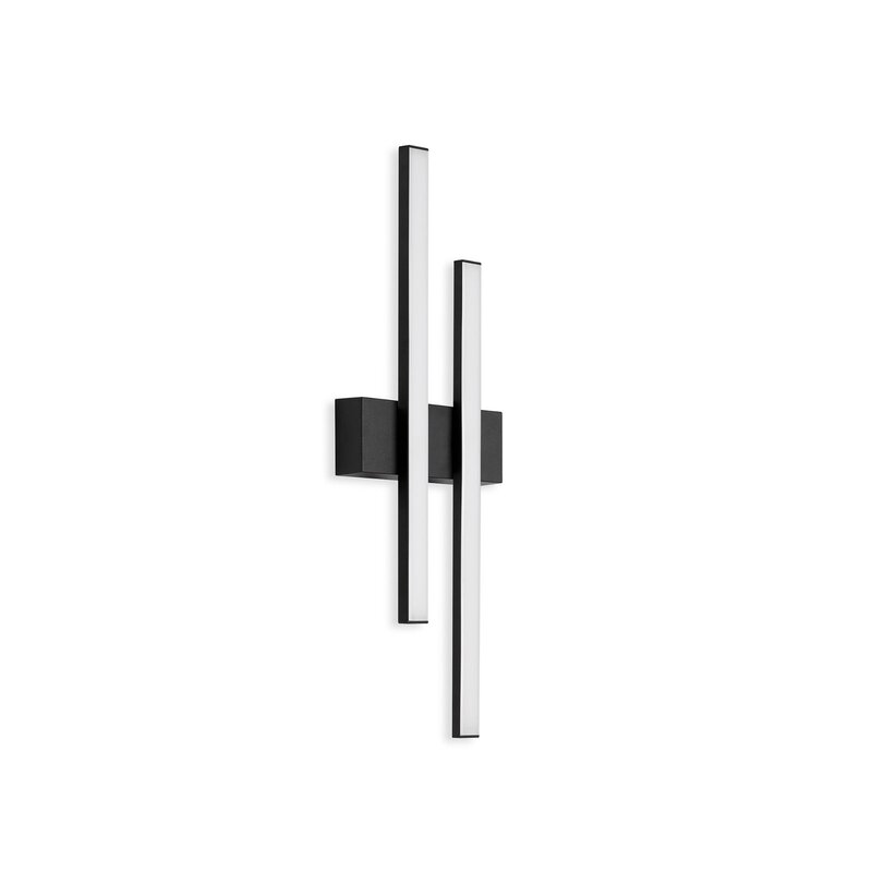 Telefunken LED-Außenwandleuchte Graz direkt 2-flammig schwarz Wandlampe Lampe - 4059709003245