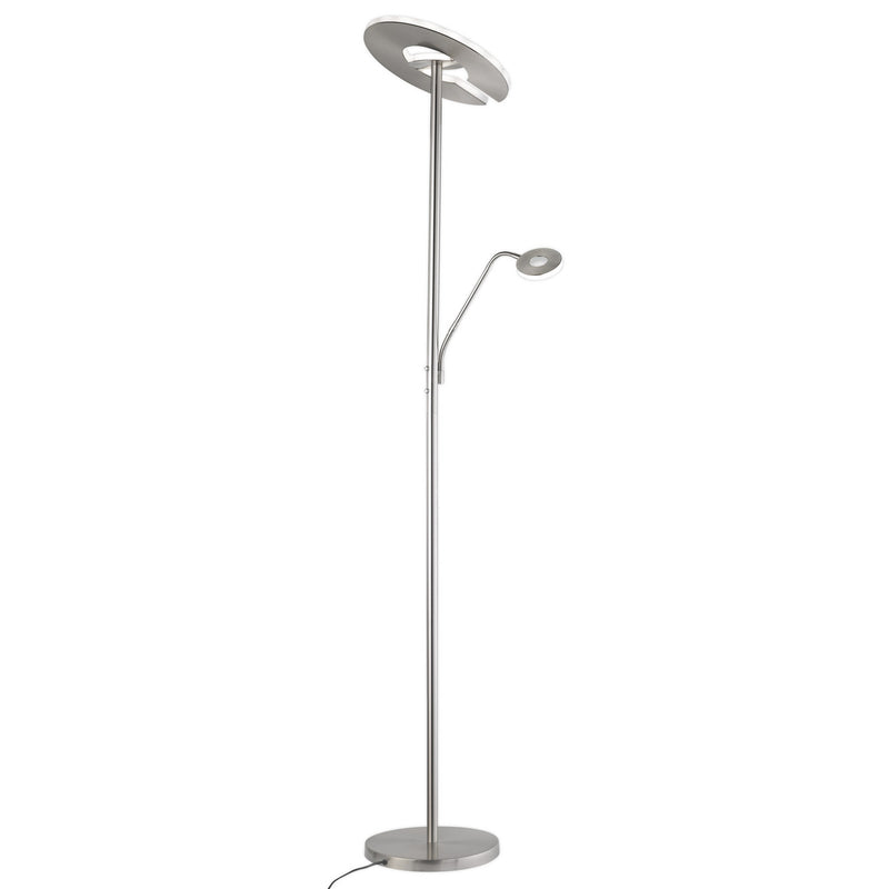 FISCHER HONSEL Stehleuchte Stehlampe LED Dent nickel weiß matt dimmbar 180 cm - 4003694403177