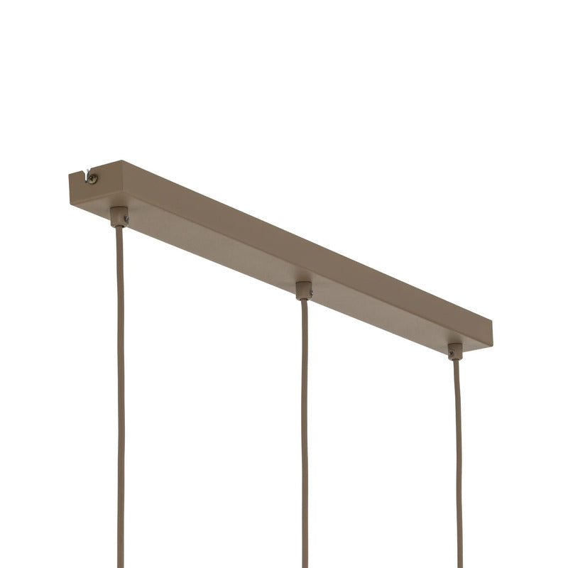 Hängelampe Sool LED Pendelleuchte dimmbar beige matt 3-flammig Metall E27 65cm - 5907565912159