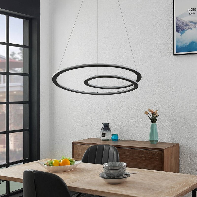 Lindby Hängeleuchte Pendelleuchte LED Lampe mattschwarz Eisen Aluminium Kunststo - 4251096587661