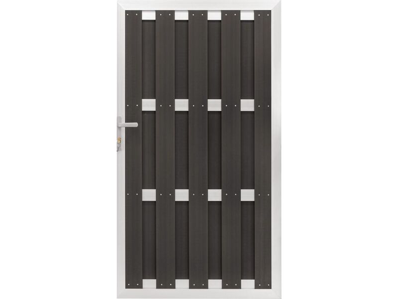 WPC-Tür Anthrazit 180x100cm Holz-Kunststoff-Verbindung witterungsbeständig - 4007876474504