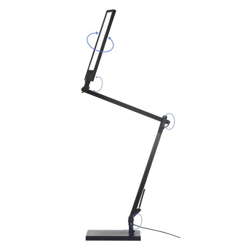RENKFORCE LED Tischleuchte Schreibtischlampe Flexarm Dimmbar Schwarz Kunststoff - 4064161335605