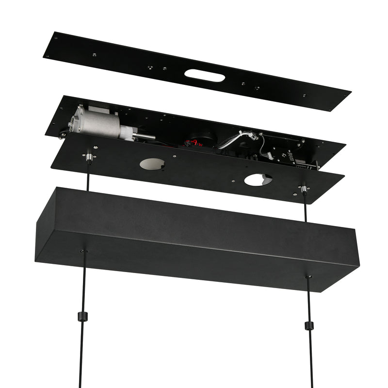 TRIO LIGHTING Hängeleuchte Donegal LED Pendelleuchte dimmbar schwarz 150cm CCT - 4017807659412