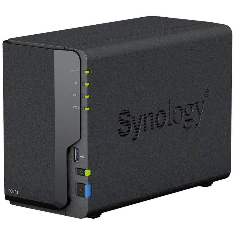 Synology DiskStation DS223 NAS-Server Gehäuse 36TB 2 Bay USB 3.2 Gen 1 Netzwerk - 4711174724772