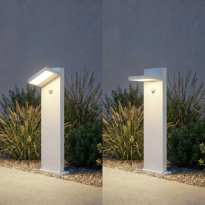 Silvan Wegeleuchte Gartenleuchte LED Sensor IP54 Aluminium 65cm weiß modern - 4255830907111