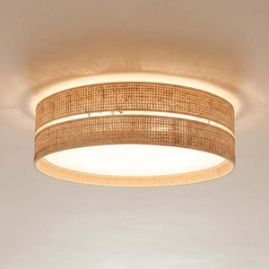 B-Ware TK-Lighting Deckenleuchte Calma beige LED dimmbar Ø 60cm 4-flammig Bast 230V