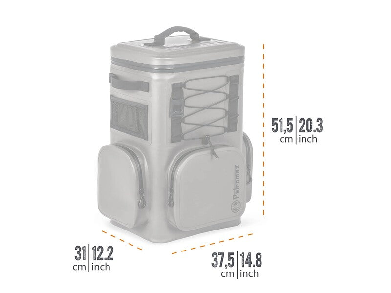 Petromax Kühlrucksack 17l grau Kühltasche Outdoor Rucksack für Lebensmittel - 4250435700709