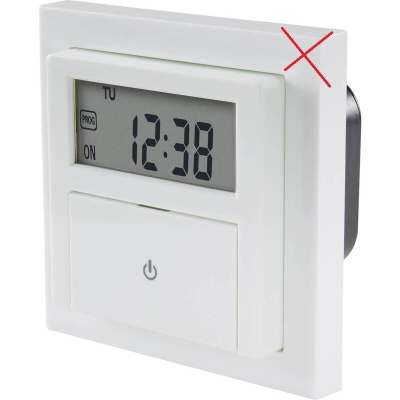 Sygonix Unterputz-Timer digital Wochenprogramm 1800W Countdown-Funktion Lampe - 4064161043487