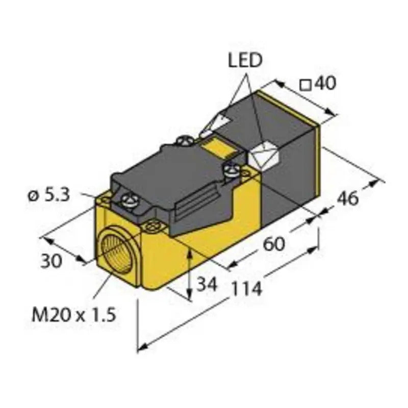 Turck Sensor Näherungsschalter Induktiver Schalter BI15U CP40 VP4X2 Kunststoff - 4047101073430