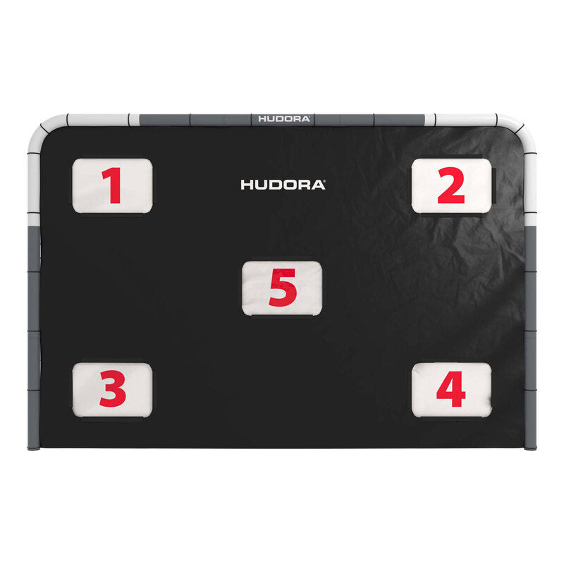 HUDORA Fußballtor Roco 300 Garten Fußballtor mit Torwand 315x208cm weiß stabil - 4005998769768