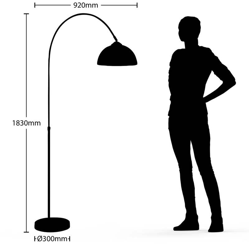 Lindby Stehleuchte Bogenlampe Lennart LED Lampe höhenverstellbar kupfer 183cm - 4251096594423