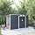 Werkzeugschuppen Metall Holzschuppen Garten Feuerholzregal Kamin grau - 4260565529354