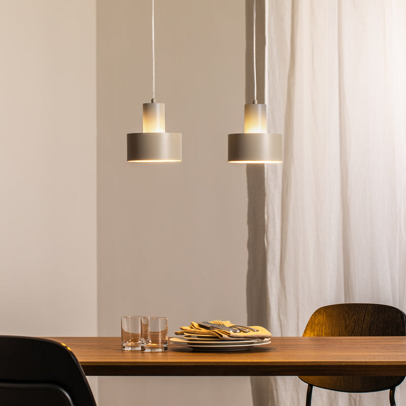 SIGMA Hängeleuchte Pendelleuchte Rif 2 Hängeleuchte taupe 2-flammig linear St901 - 5902846810643