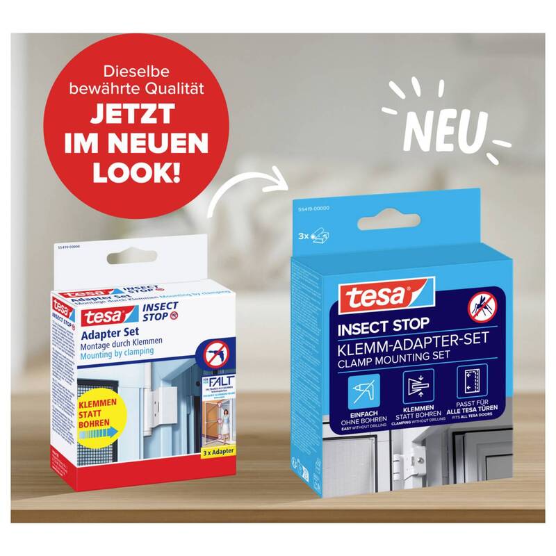 Tesa Fliegengitter Adapter-Set Insektenschutz für Tesa Fliegengitter weiß 1 St. - 4063565057830