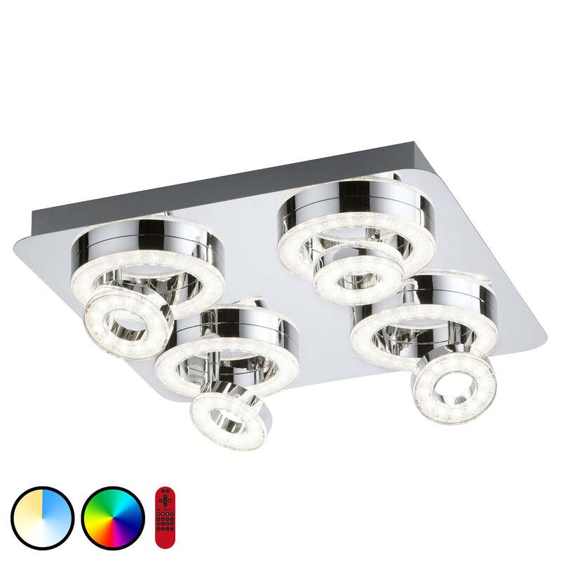 LOLA Smart LED-Deckenlampe LOLAsmart Tim Deckenlampe Lampe Leuchte RGB chrom - 4043689961244