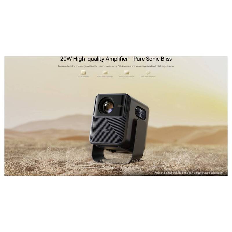 Wanbo Beamer Projektor 1920x1080 Full HD 1200 ANSI-Lumen Lautsprecher schwarz - 6970885350955