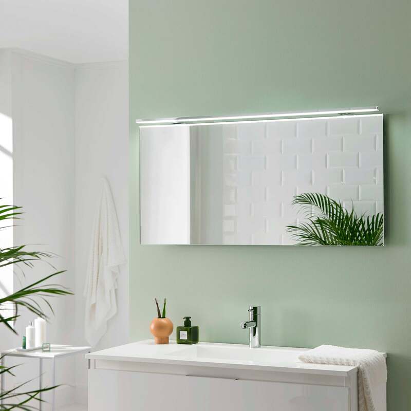 Ebir LED Wandleuchte Esther 2 chrom Designer Leuchte 120cm IP44 18W 5700K - 8435324902822