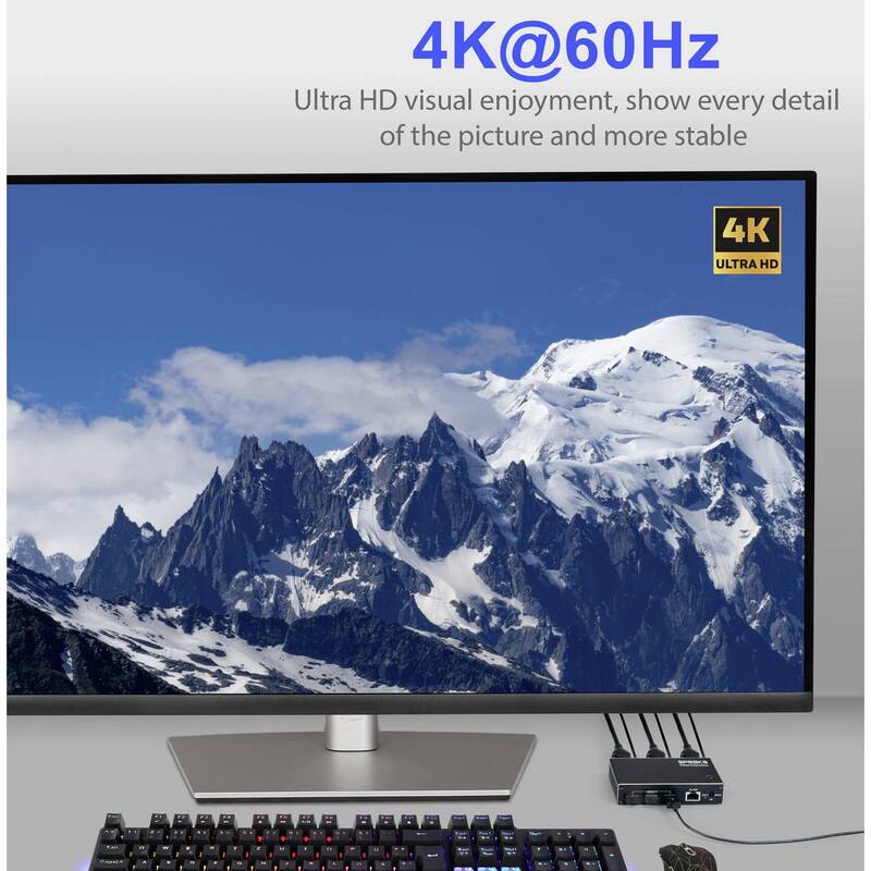 SpeaKa Professional HDMI-Switch KVM-Umschalter Fernbedienung USB 3.0 schwarz PnP - 4064161481401