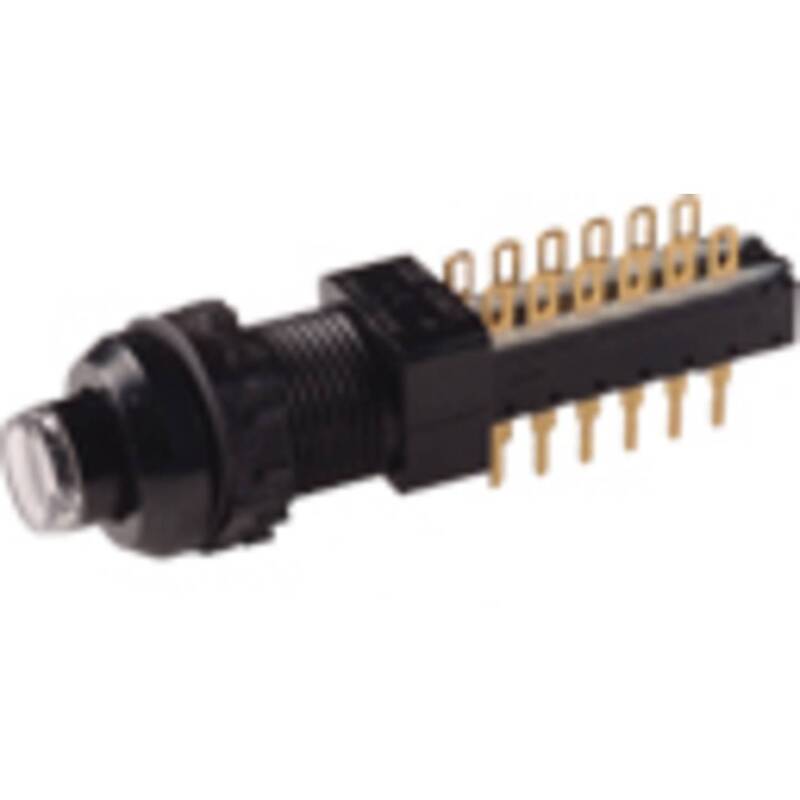 C & K Switches Drucktaster Taster F6UEEAU weiß 6PDT Lötanschluss  50V 30V/DC - 2050007596233