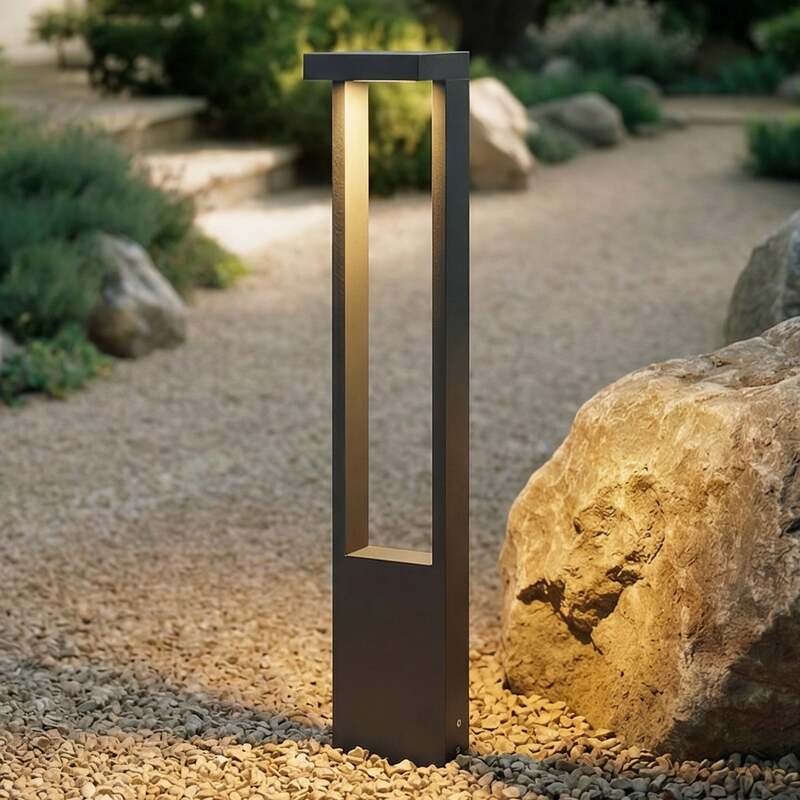 Lindby Wegeleuchte Gartenleuchte LED Außenleuchte Lonete dunkelgrau IP65 65 cm - 4251911785111