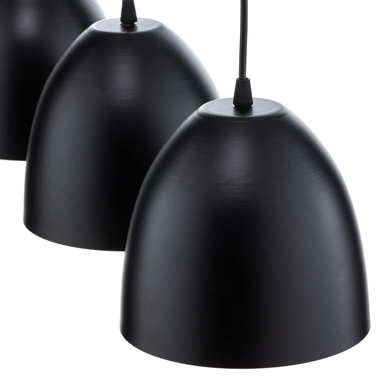 EMIBIG LIGHTING Pendelleuchte Lenox Hängeleuchte Lampe dreiflammig schwarz/gold - 5901738917934
