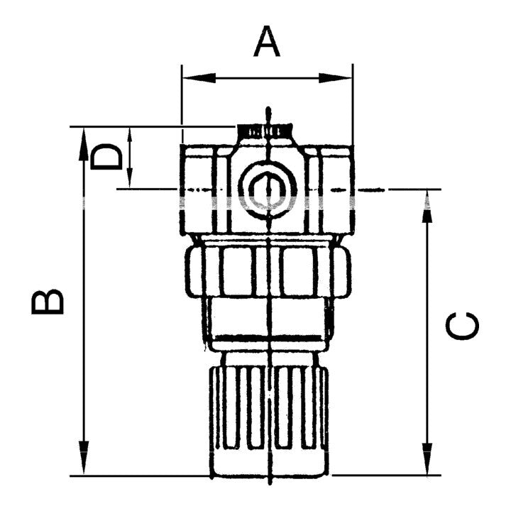 Riegler Druckregler Regler Wasser G 1/4 inkl. Manometer 0,1-3 bar PE max, 25 - 4047322092968