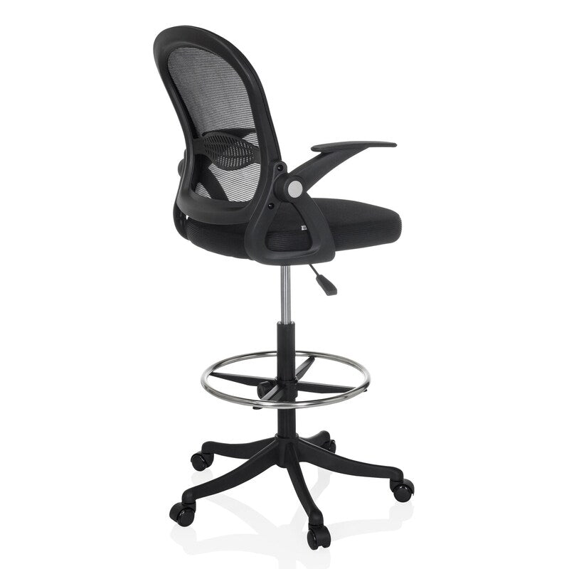 hjh OFFICE Counterstuhl Naluro Work Stoff Netzstoff abklappbare Armlehnen Stuhl - 4064323130895