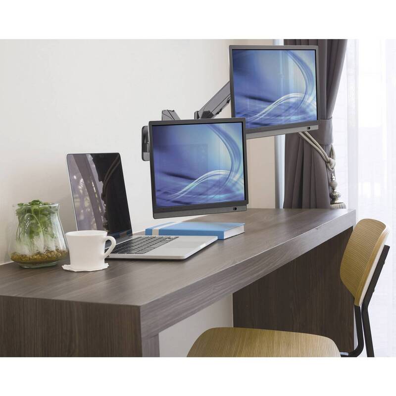 Manhattan Monitor-Wandhalterung drehbar für 2 Displays 17-32 Zoll schwarz - 0766623461627