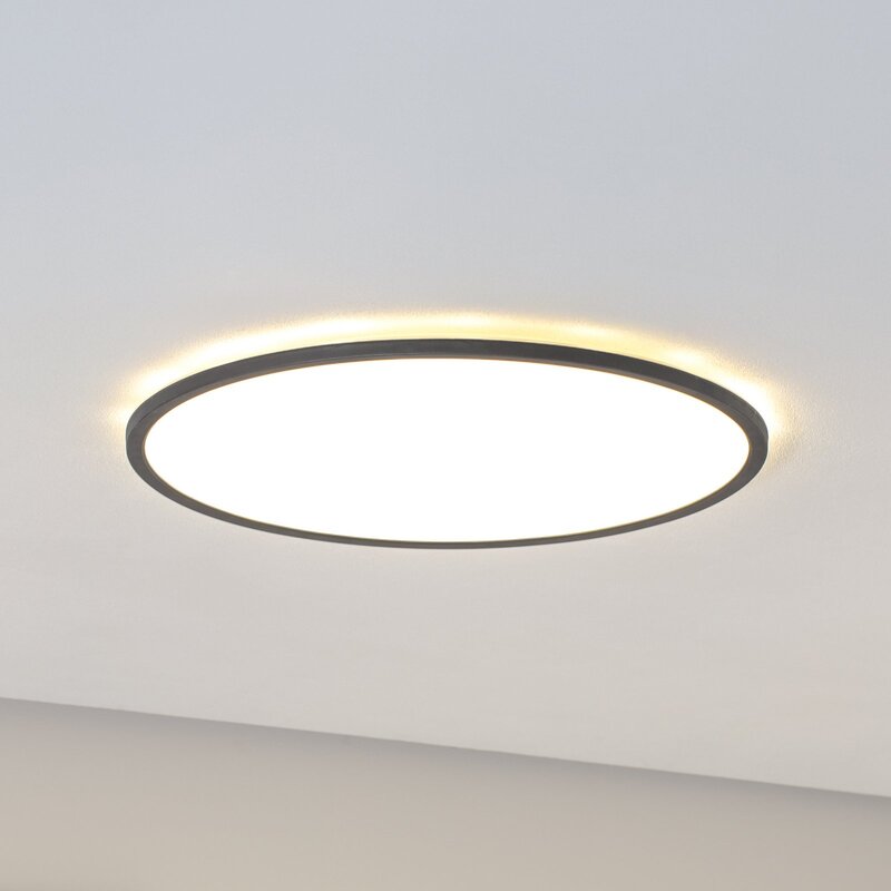 TK Lighting LED-Panel Deckenleuchte Panel Aqua LED rund schwarz Metall  718 - 5901780569051