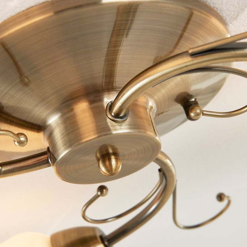 Lindby Deckenlampe Amedea LED Lampe Leuchte dimmbar altmessing Ø55cm 3-flammig - 4251096516999