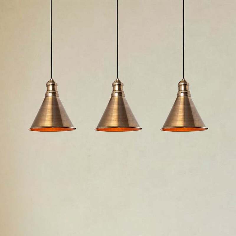 Hängelampe Pendelleuchte Sivani MR-314 gold patiniert Eisen Esszimmer Wohnzimmer - 8681875637779