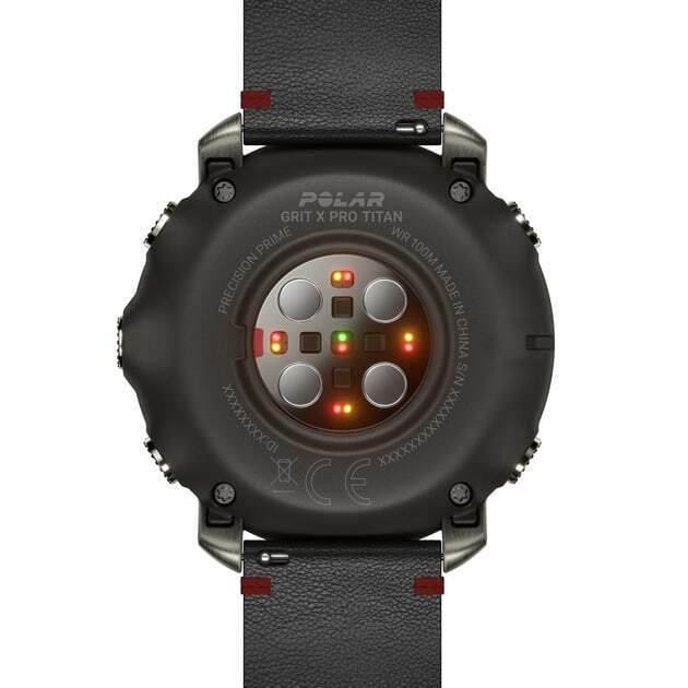 Polar Smartwatch Grit X Pro Titan M/L schwarz FKM Leder 100m wasserdicht GPS - 0725882058726