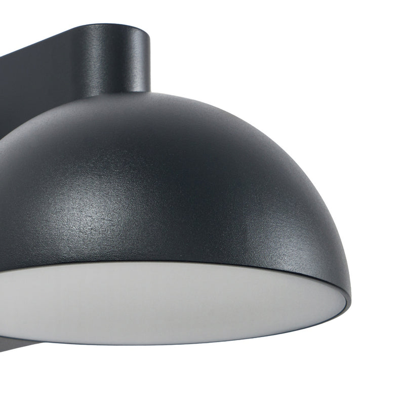 Lucande Außenwandleuchte Velira LED Gartenlampe schwarz Metall IP54 16x11cm - 4255830910906