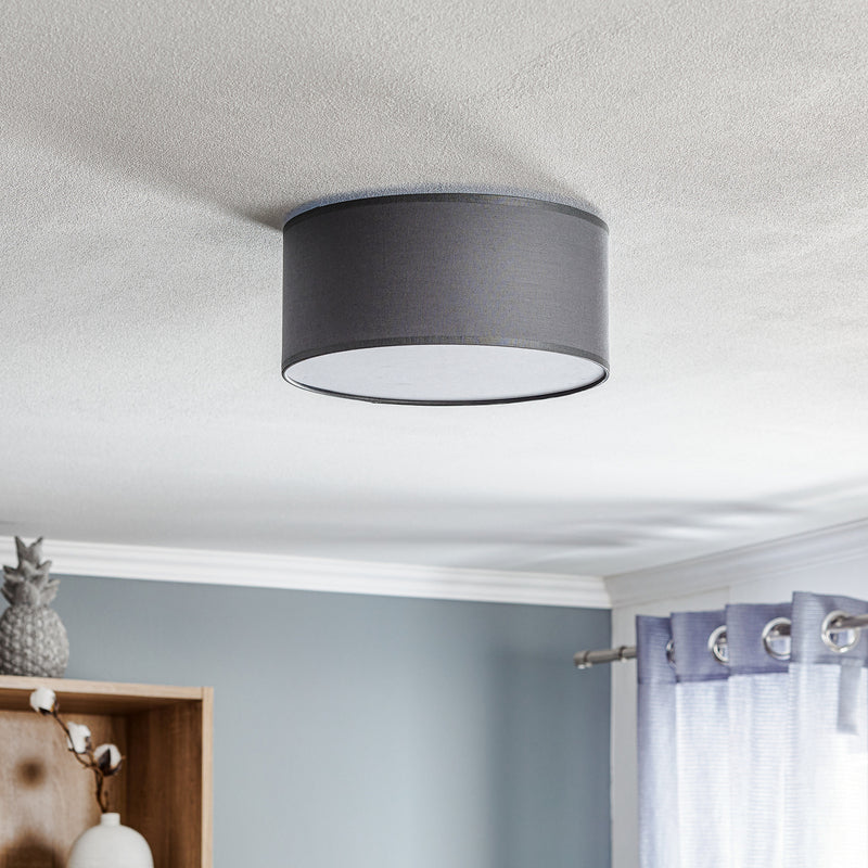 TK-Lighting Deckenleuchte Rondo grau LED Lampe dimmbar Metall Ø 30 cm 13 cm hoch - 5901780533328
