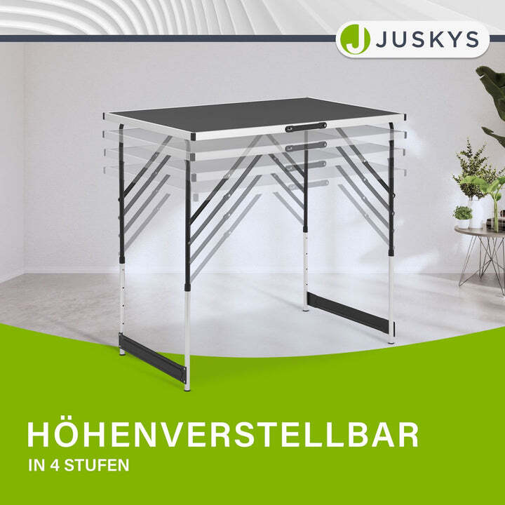 Alu Klapptisch 3er Set Camping Tisch höhenverstellbar klappbar 100x60cm flexibel - 4260565527282