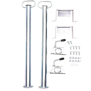 B-Ware Stema Abstellstützen Abstellstützen-Set 150kg belastbar silber-schwarz 2er Set