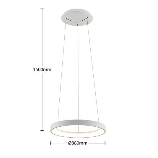 Arcchio Pendelleuchte Hängelampe LED Vivy weiß Metall Acryl dimmbar warmweiß - 4251096597493