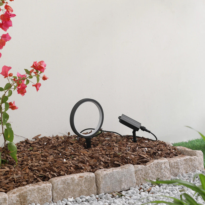 Lindby Solar Gartenleuchte Syrene LED Außenlampe Poller schwarz 33,7cm IP65 - 4251911775457
