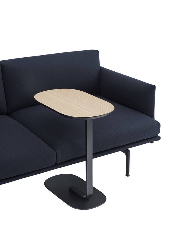 Muuto Beistelltisch Couchtisch Relate Eiche Schwarz Tisch Wohnzimmer Sofa 73,5cm - 5713292515293