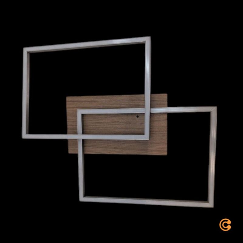 JUST LIGHT Deckenleuchte Iven LED Lampe dimmbar Fernbedienung stahl holz - 4043689971229